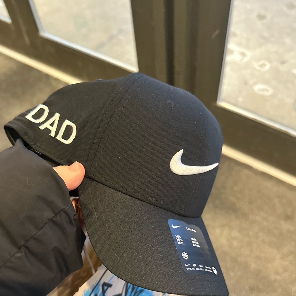 Nike Black Dad Cap with White Logo